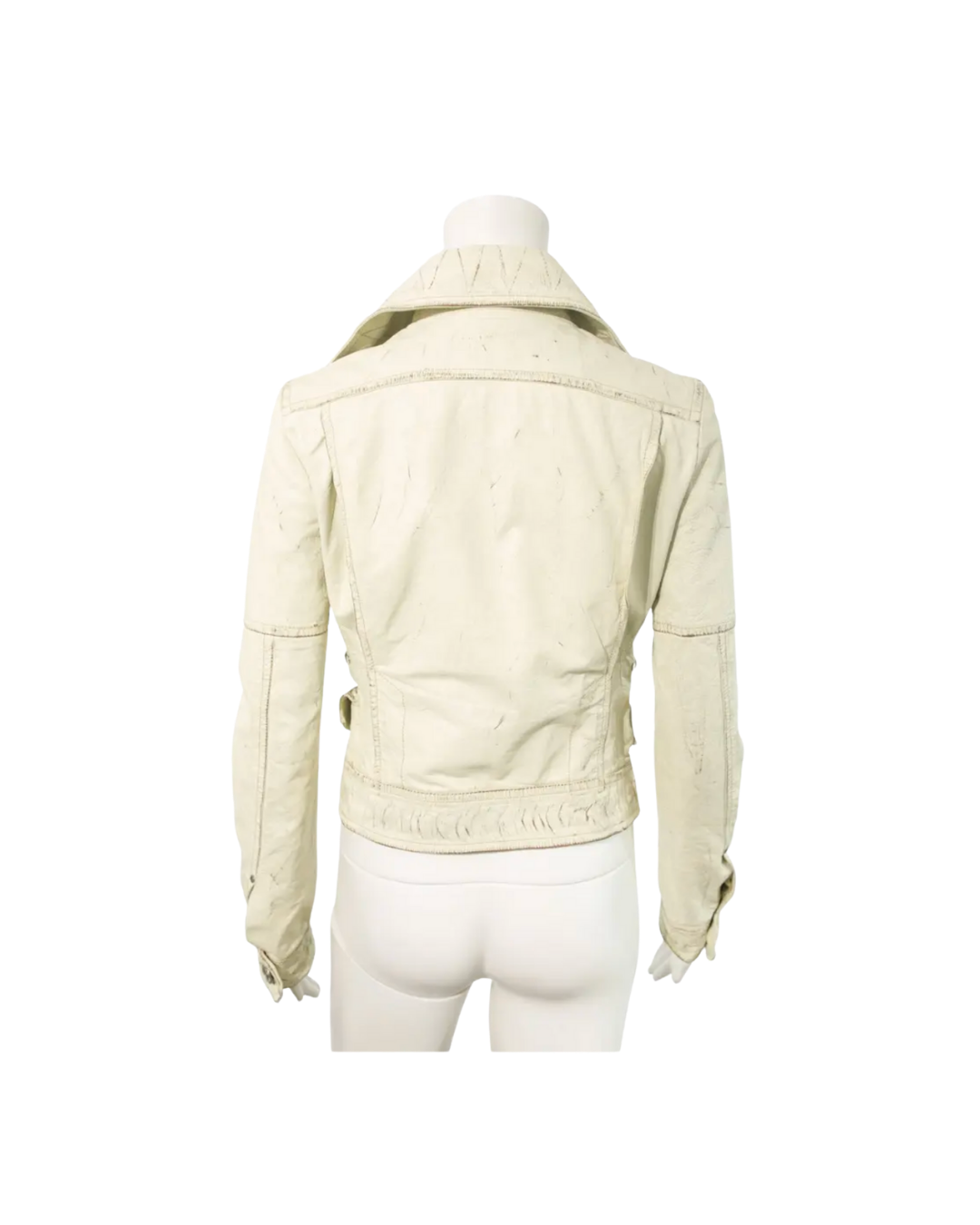 Dsquared² Cream Leather Jacket