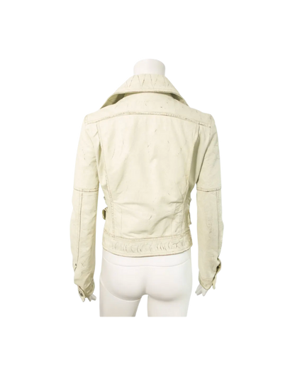Dsquared² Cream Leather Jacket