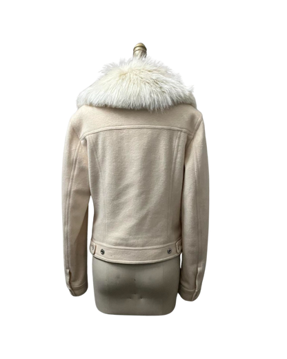 Moschino Jeans Faux Fur Question Mark Coat