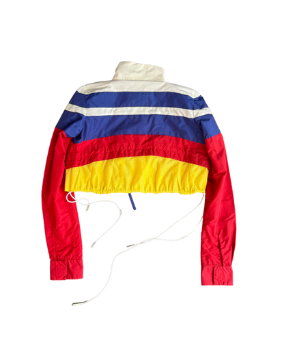 Dsquared² Color Block Cropped Windbreaker Jacket