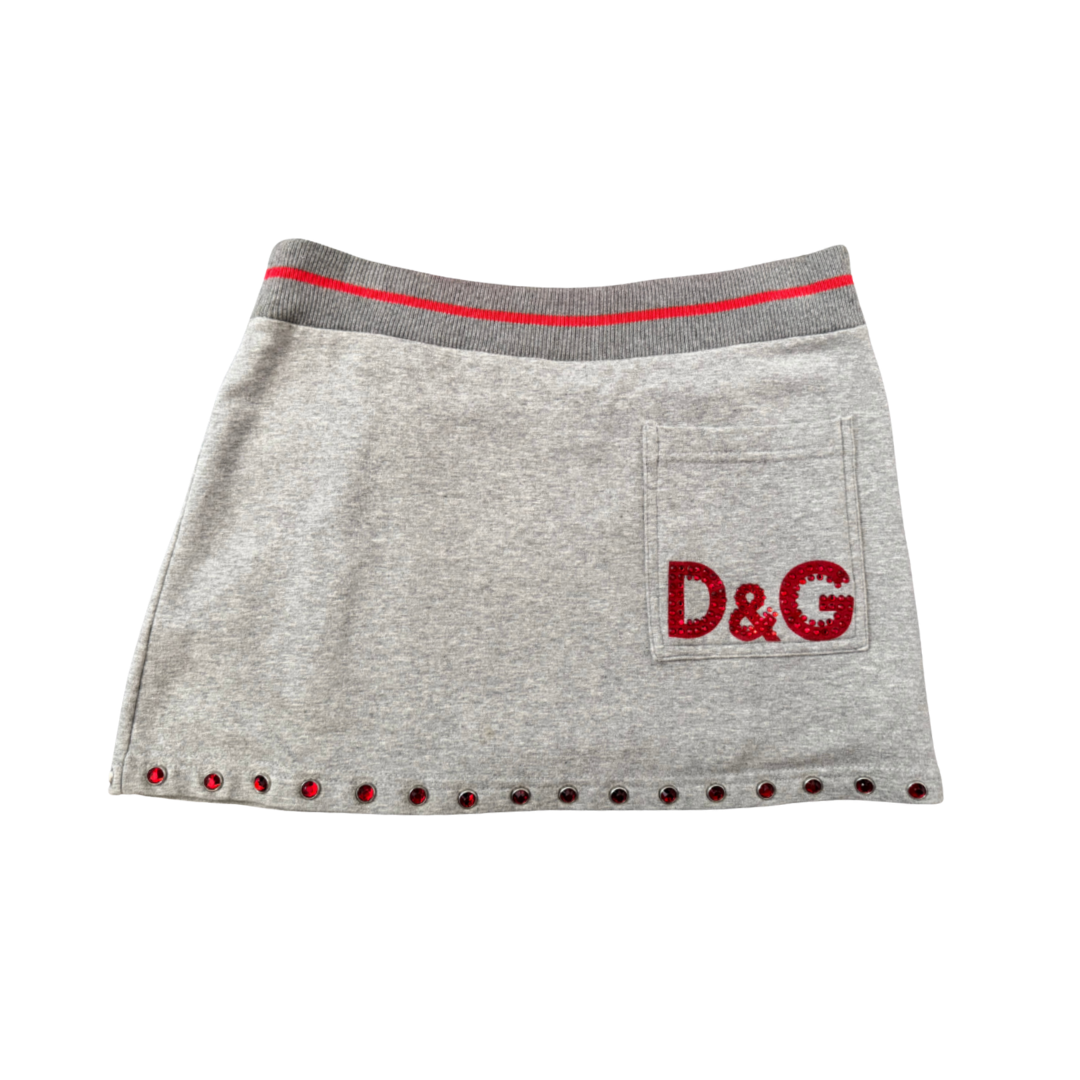 Dolce & Gabbana “15” Bedazzled Mini Skirt