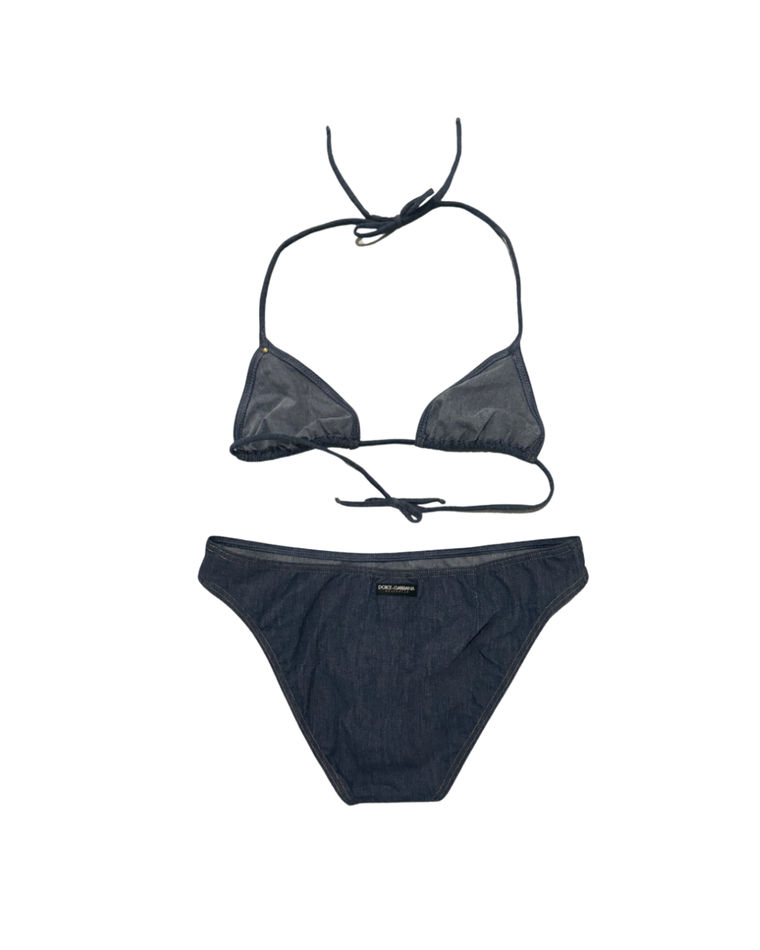 Dolce & Gabbana Denim Printed Bikini