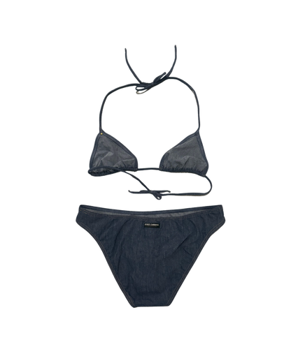 Dolce & Gabbana Denim Printed Bikini