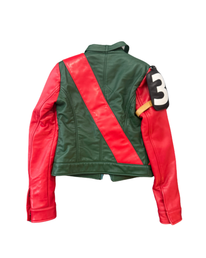 Dolce & Gabbana Red and Green Leather Jacket