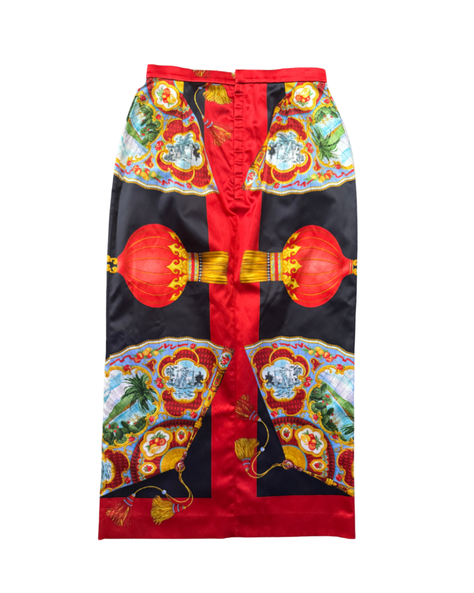 Dolce & Gabbana Silk Pencil Skirt