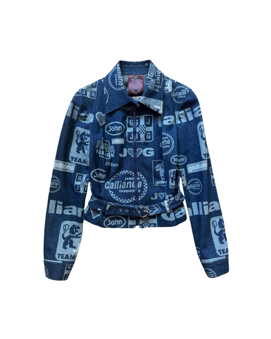 John Galliano Belted Denim Jacket