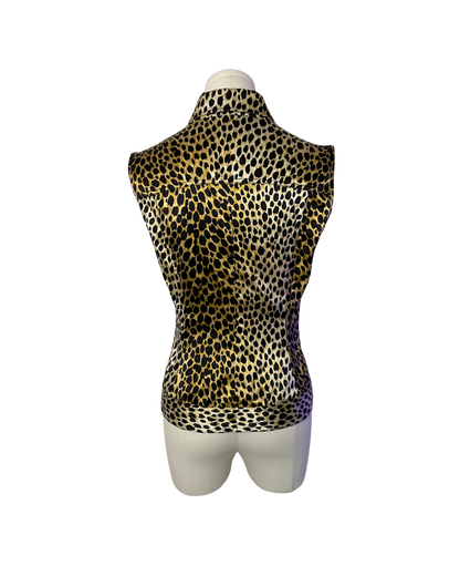 Dolce & Gabbana Leopard Satin Boned Vest Top