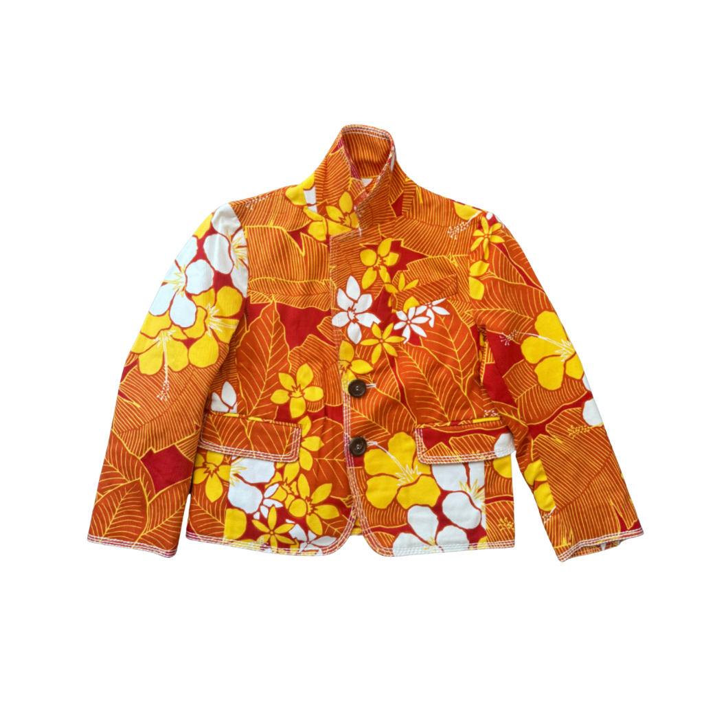 Dsquared² ¾ Sleeve Denim Floral Print Jacket