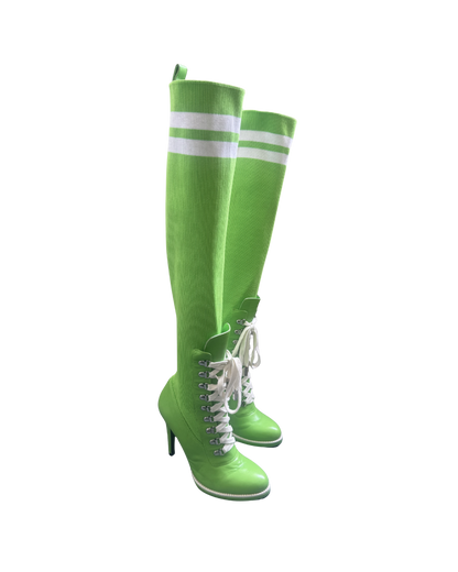 Moschino x H&M Neon Green Boots