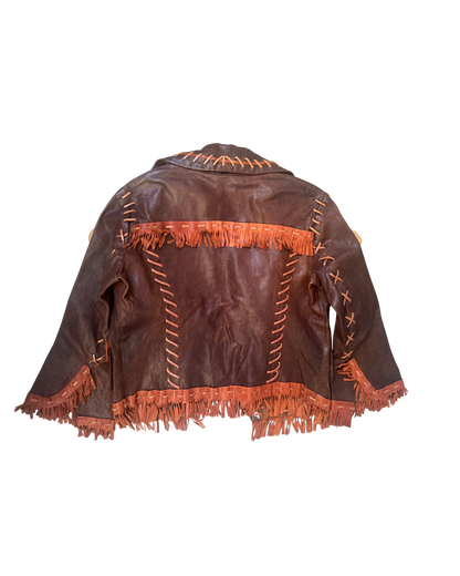 Dsquared² Brown Leather Detailed Jacket
