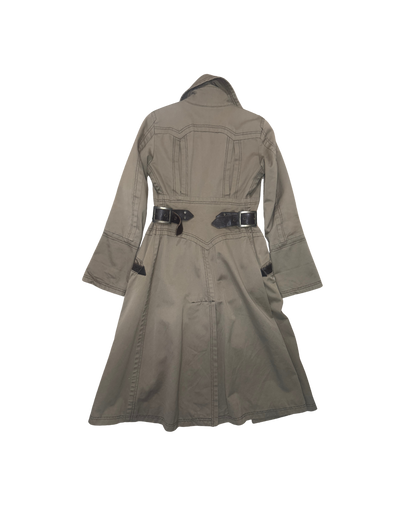 Dsquared² Trench Coat w/ Leather Details