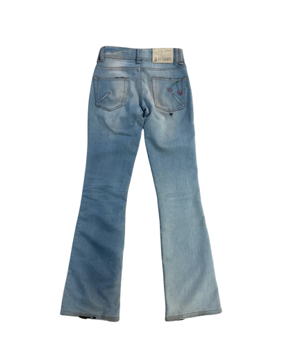 John Galliano Rhinestone Cherry Jeans
