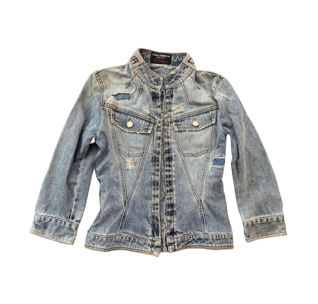 Dolce & Gabbana Denim Rhinestone Jacket