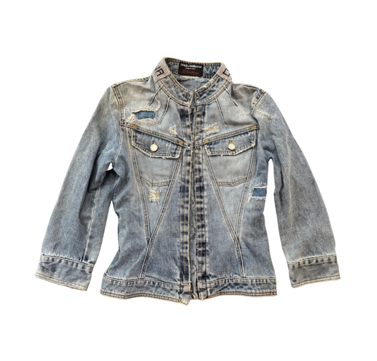 Dolce & Gabbana Denim Rhinestone Jacket