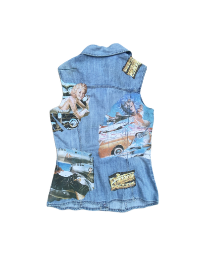 Dolce & Gabbana Denim Printed Vest