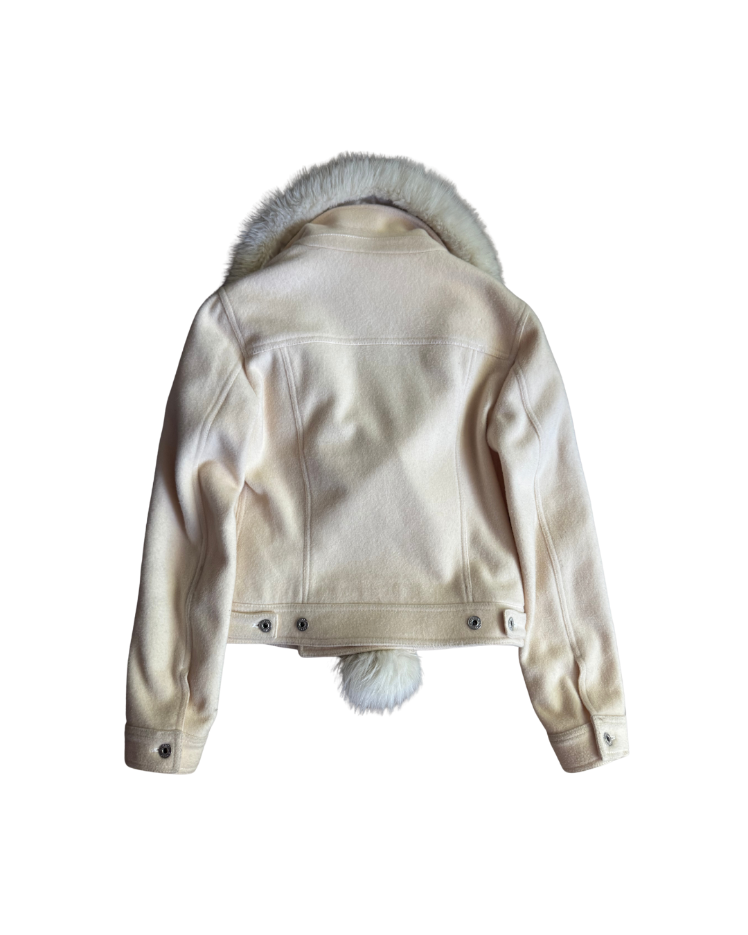 Moschino Jeans Faux Fur Question Mark Coat