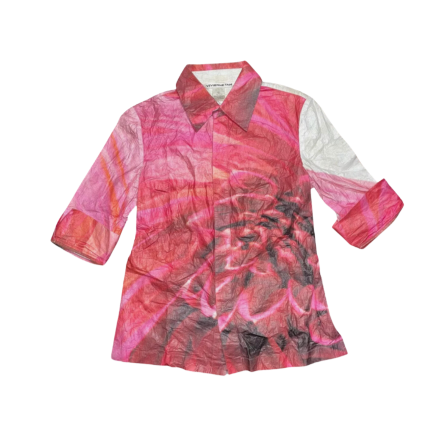 Vivienne Tam Floral Quarter Sleeve Top