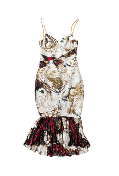 Just Cavalli Equestrian Bustier Ruffle Dress