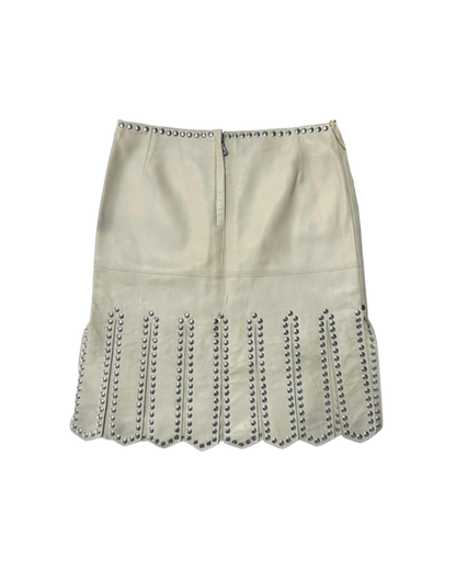 Dolce & Gabbana Leather Gladiator Skirt