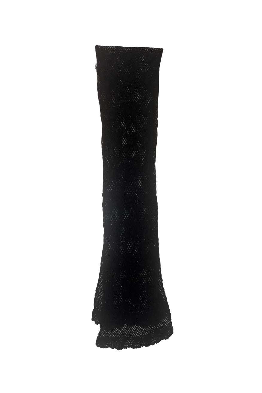 Moschino Floral Applique Knit Scarf