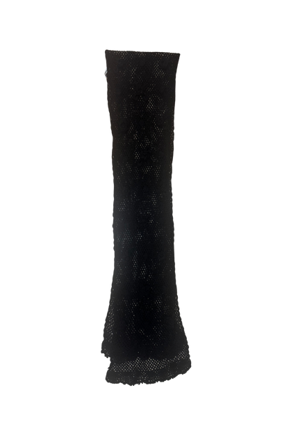 Moschino Floral Applique Knit Scarf