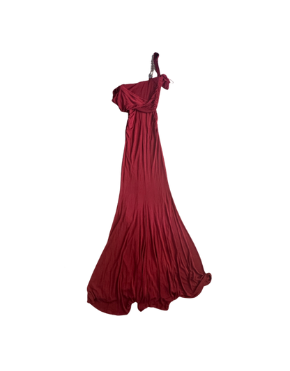 Roberto Cavalli Red Corseted Gown