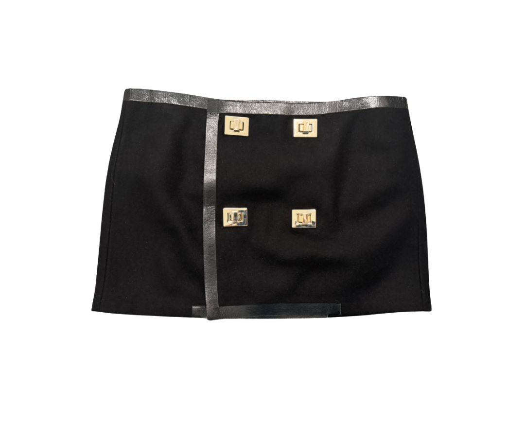 Dsquared² Leather Lined Mini Skirt