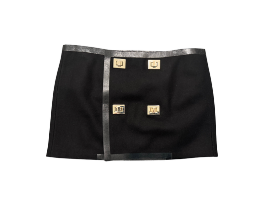 Dsquared² Leather Lined Mini Skirt