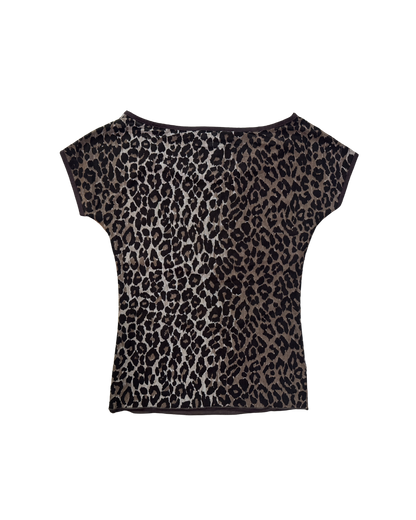 Dolce & Gabbana Mare Leopard Mesh Top