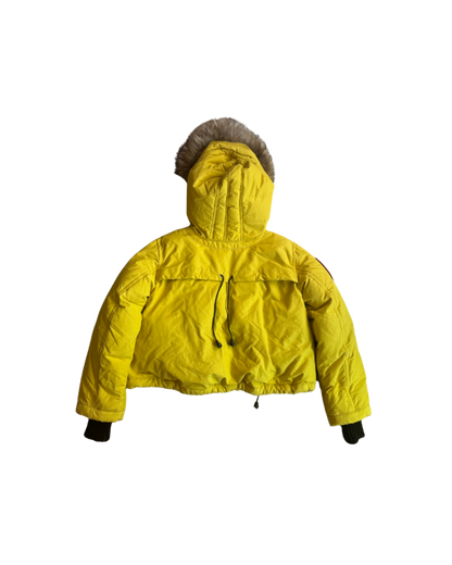 Dsquared² Yellow Fur Down Jacket