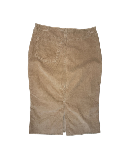 Guess Camel Corduroy Midi Skirt