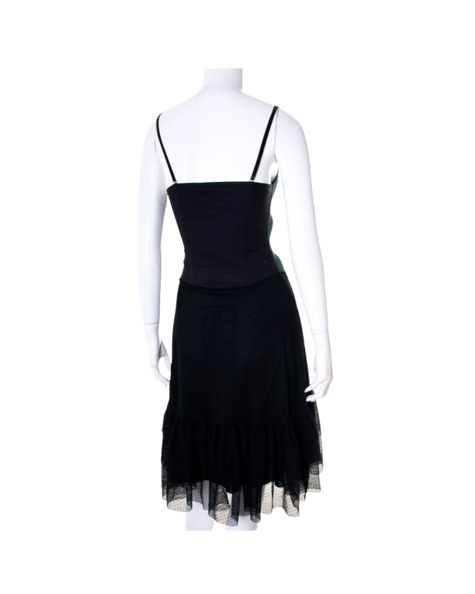 Moschino Jeans “Country Rock” Corset Tulle Dress