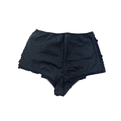 Dsquared² Black Ruffle Micro Mini Shorts
