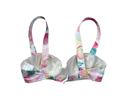 Chanel Floral Printed Bustier Bra Top