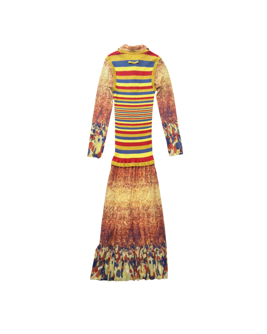 Jean Paul Gaultier Mesh Knit Maxi Dress