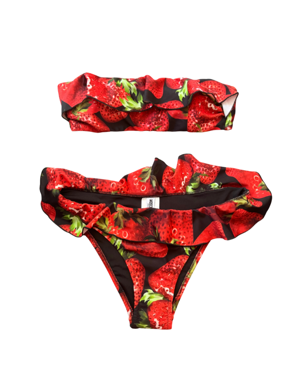 Moschino Jeans Strawberry Ruffle Bikini