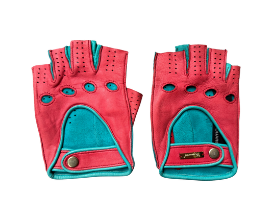 Dsquared² Orange & Blue Fingerless Gloves
