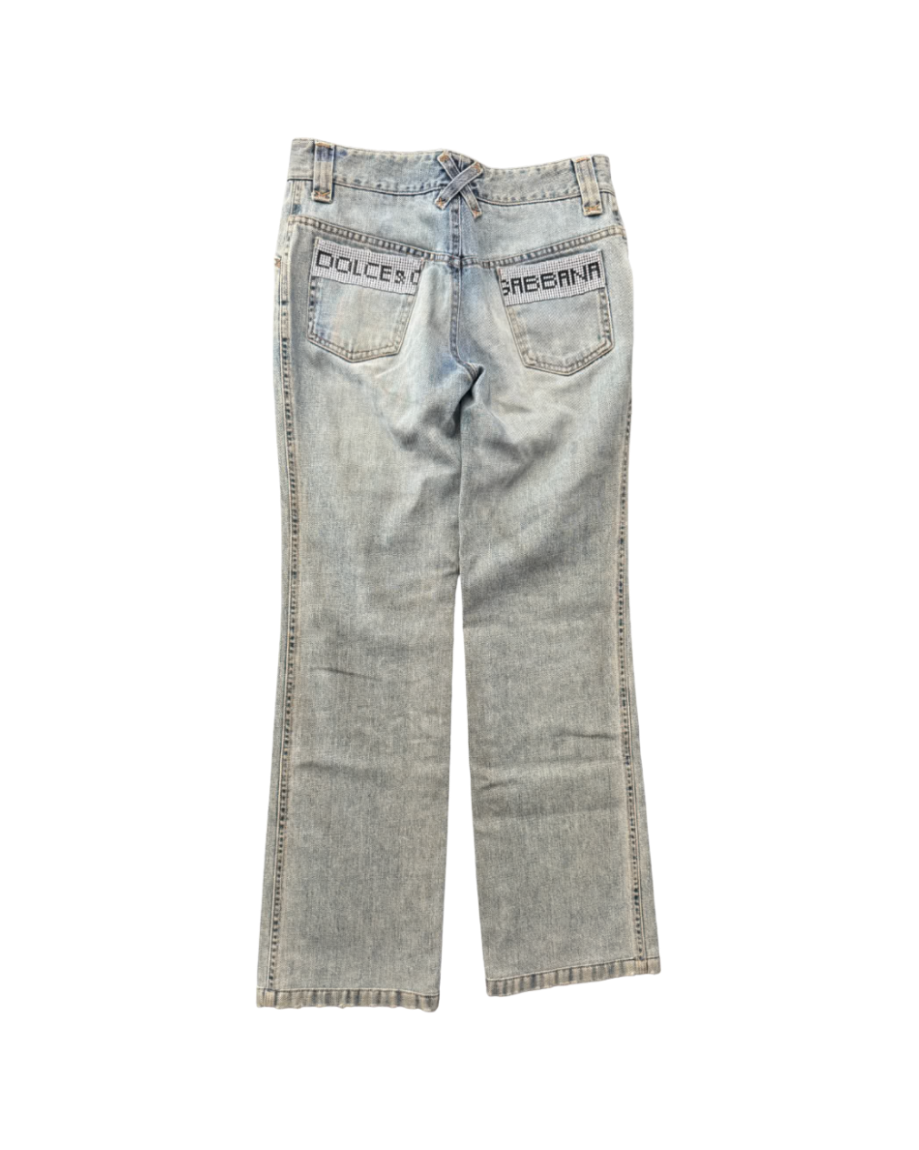 Dolce & Gabbana Denim Rhinestone Logo Jeans