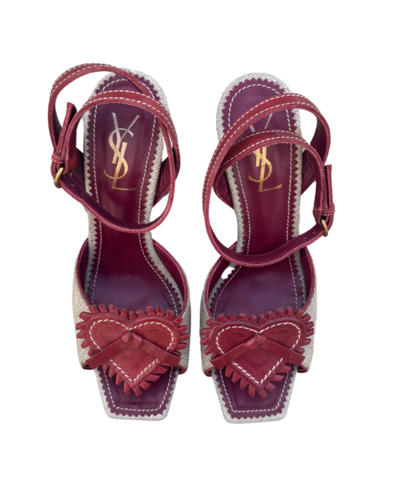 Yves Saint Laurent Heart Slingback Heels