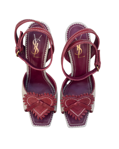Yves Saint Laurent Heart Slingback Heels