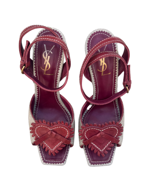 Yves Saint Laurent Heart Slingback Heels