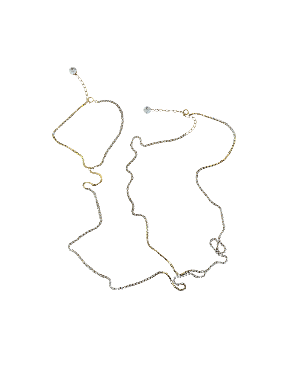 Roberto Cavalli Gold Rhinestone Body Chain