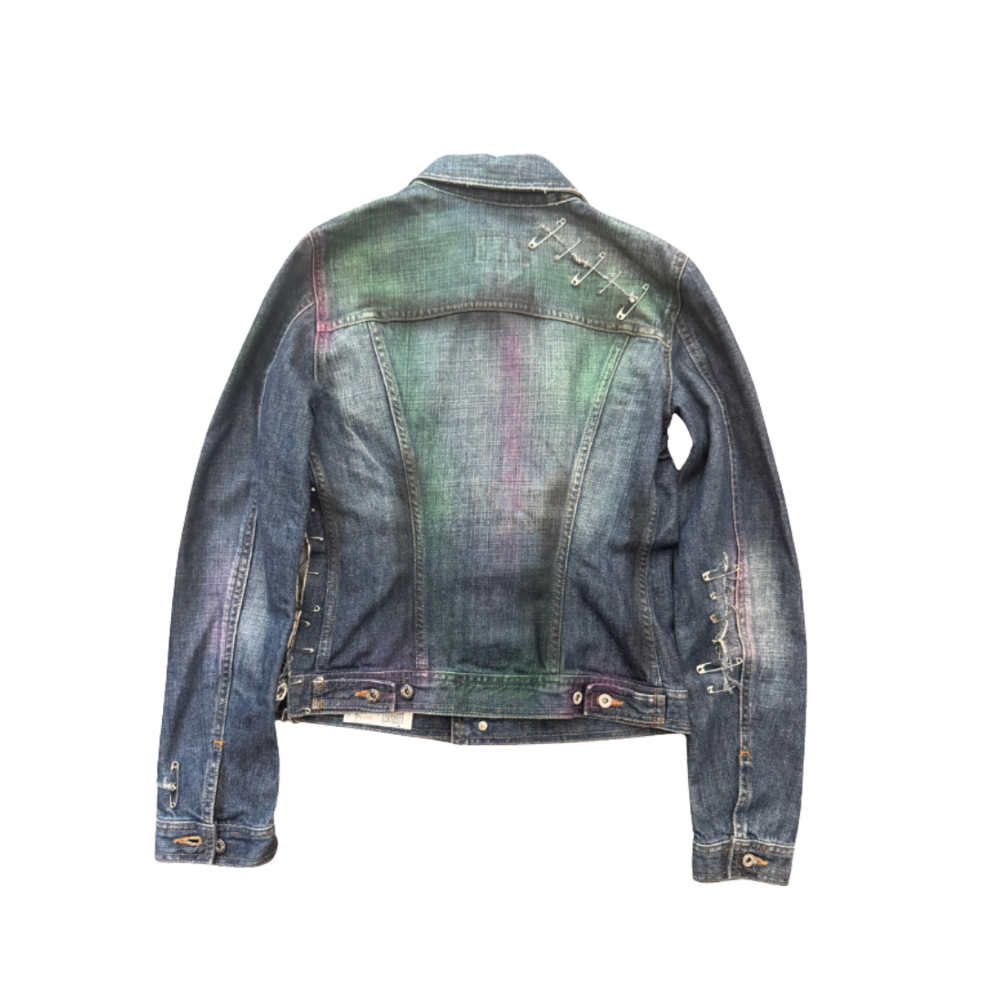 Dolce & Gabbana Safety Pin Spray Paint Jacket