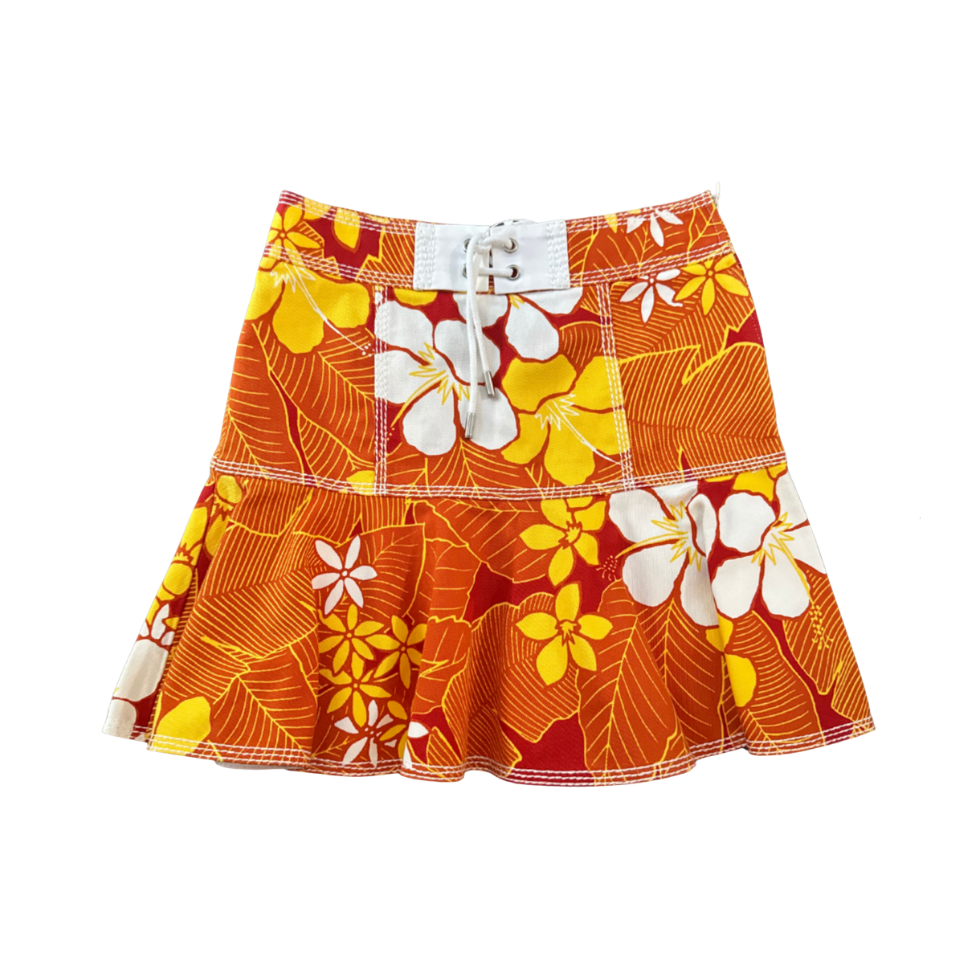 Dsquared² Denim Floral Print Skirt