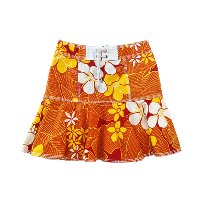 Dsquared² Denim Floral Print Skirt