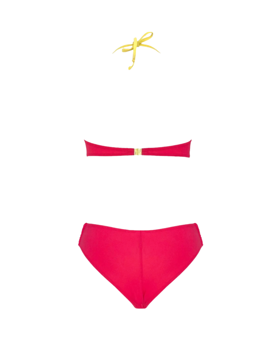 Moschino Mare Yellow & Pink Bow Bikini
