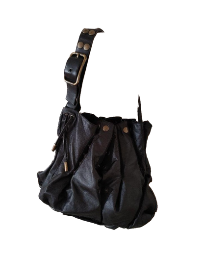 Dolce & Gabbana Black Slouchy Leather Snap Bag