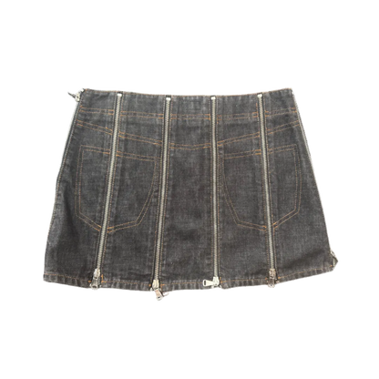 Dolce & Gabbana Zipper Shredder Mini Skirt