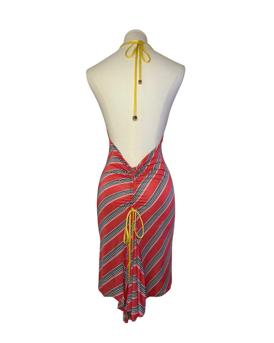 Dsquared² Striped Halter Dress