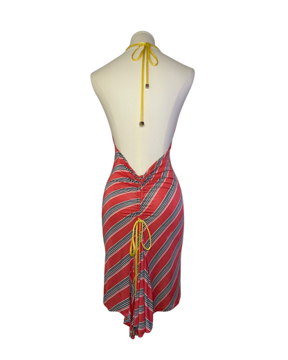 Dsquared² Striped Halter Dress